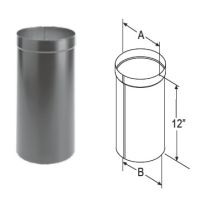 M&G DuraVent 6'' DuraBlack Oval to Round Adapter - 1675 // 6DBK-ADOR