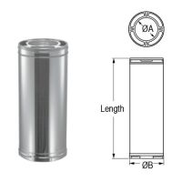 M&G DuraVent 6'' DuraPlus Chimney Pipe 36 Inch Length - Galvalume - 9017CF // 6DP-36CF