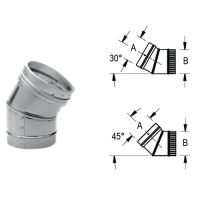 M&G DuraVent 6'' DuraLiner 30 Degree Stainless Steel Elbow - 4630 // 6DLR-E30SS