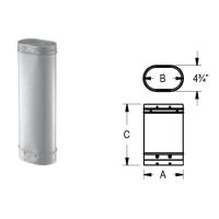 M&G DuraVent 6'' DuraLiner Oval Rigid Pipe 36'' - 4636-OP // 6DLR-36O