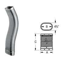 M&G DuraVent 6'' DuraLiner Oval-To-Oval Heavy Duty Flex Pipe 60'' 6DLO-60F // 6DLR-60OHF