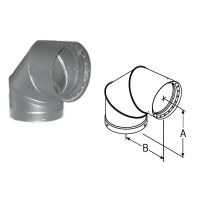 M&G DuraVent 8'' DVL Double-Wall Black 90 Degree Elbow - 8890 // 8DVL-E90