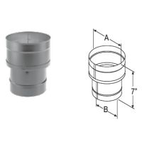 M&G DuraVent 8'' DuraBlack 7''-8'' Increaser - 1867 // 7DBK-X8