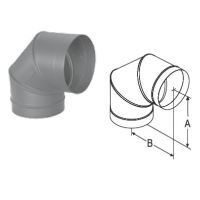 M&G DuraVent 8'' DuraBlack 90 Degree Elbow - 1890 // 8DBK-E90
