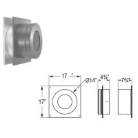 M&G DuraVent 8'' DuraPlus Wall Thimble - Galvalume - 9243N // 8DP-WT