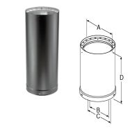 M&G DuraVent 7'' x 06'' DVL Double-Wall Black Pipe - 8706 // 7DVL-06