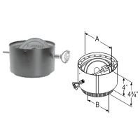 M&G DuraVent 7'' DVL Adapter Section - No Damper - 8780 W/O // 7DVL-AD