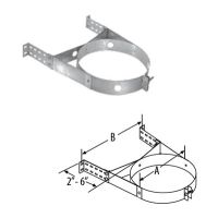 M&G DuraVent 7'' DuraTech Adjustable Wall Strap - Galvalume - 9568GA // 7DT-WS