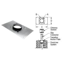 M&G DuraVent 8'' DuraLiner Transition Anchor Plate 13 x 21 DuraTech 9640C // 8DT-AP13x21