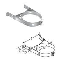 M&G DuraVent 8'' DuraTech Adjustable Wall Strap - Stainless Steel - 9668SS // 8DT-WSSS