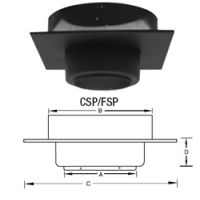 Selkirk MetalBest 7" Ultra-Temp Finish Support Package -Square 7T-FSP