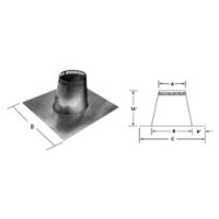 Selkirk MetalBest 7" Ultra-Temp Tall Cone Flat Roof Flashing - 7T-TF