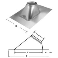 Selkirk MetalBest 7" Ultra-Temp Adj. Roof Flashing 12-24/12 - 7T-AF24