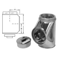 Selkirk MetalBest 7" Galva-Temp Insulated Tee With Tee Plug - 7GT-IT