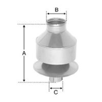 Selkirk 7'' Versa-Liner Anti Downdraft Cap - DIKAPT - 197802 - 7RFDK