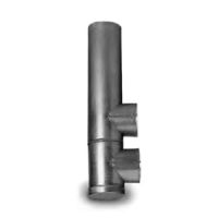 Security Chimneys 7'' Secure Temp ASHT Base Tee Galvanized Double (TC Included) - 7TBD