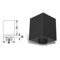 Security Chimneys 7'' Secure Temp ASHT Square Cathedral Support W/Coupler - 7SSC