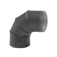 Metal-Fab Black Pipe 8" x 90 Elbow Dbl. Wall - 8DWB90