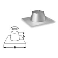 Security Chimneys 8'' Secure Temp ASHT Flat Roof Flashing - 8FR