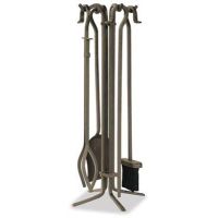 Uniflame 5 Pc Bronze Fireset With Crook Handles - F-1614