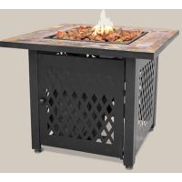 Uniflame LP Gas Outdoor Firebowl With Slate Tile Mantel - GAD1429SP