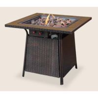Uniflame LP Gas Outdoor Firebowl With Tile Mantel - GAD1001B