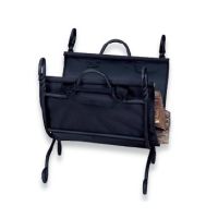 Uniflame Ring Swirl Black Log Rack with Canvas Carrier - W-1125
