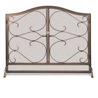 Pilgrim Iron Gate Arched Door Screen Burnished Bronze - 18429