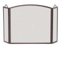 Pilgrim Full Arch Three Panel Screen Burnished Bronze - 18203