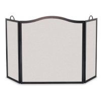 Pilgrim Camelback Arch Three Panel Screen Vintage Iron - 18222