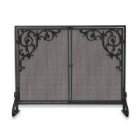 Uniflame Single Panel Olde World Iron Screen with Doors & Cast Scr