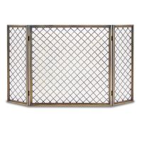 Pilgrim 3 Panel Hartwick Screen - Antique Brass - 18243
