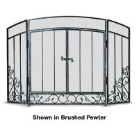 Napa Forge 3 Panel Renaissance Screen with Doors - Brushed Bronze - 19328