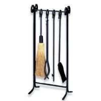 Uniflame 5 Piece Black Heavy Weight Inline Fireset - F-1111