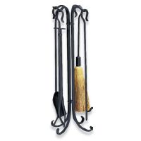 Uniflame 5 Piece Black Heavy Weight Rustic Fireset - F-1128