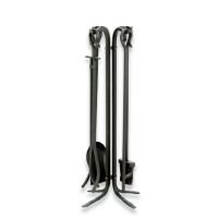 Uniflame 5 Piece Black Wrought Iron Fireset - F-11140