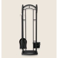 Uniflame 5 Piece Black Wrought Iron Fireset - F-1119