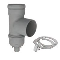 M&G DuraVent 2" PolyPro Tee Cap Drain with Locking Band - 2PPS-TCDL