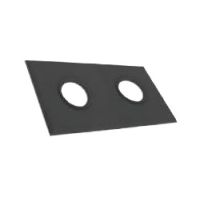M&G DuraVent 2" PolyPro Wall Plate - Black for Twin Pipes - 2PPS-WPT