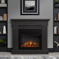 Real Flame Crawford Slim Electric Fireplace in Gray - 8020E-GRY