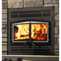 Osburn Stratford II Wood Fireplace - Prairie Style - Nickel Door - OB04007