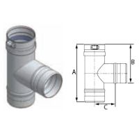 M&G DuraVent 4'' FasNSeal Standard Tee - FST4 // FST4