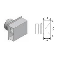 M&G DuraVent 4'' FasNSeal Termination Box - FSTB4 // FSTB4