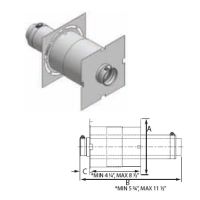 M&G DuraVent 4'' FasNSeal W2 Double Wall Wall Thimble w/AVL - W2-WT4 // W2-WT4