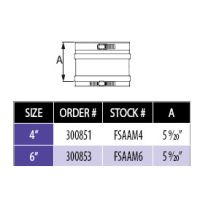 M&G DuraVent 4'' FasNSeal-to-Fulton Muffler Inlet Muffler - FSAAM4 // FSAAM4