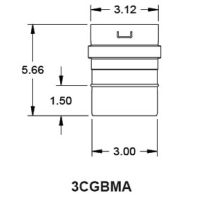 Metal-Fab Corr/Guard 3" D Burnham To Metal-Fab Adapter - 3CGBMA