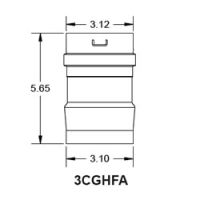 Metal-Fab Corr/Guard 3" D Thermal Solutions Adapter - 3CGHFA