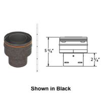 DuraVent 3x5 CVS Pellet Adapter - Black - 35CVS-X3PVPB
