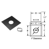DuraVent 4 PelletVent Ceiling Support Firestop Spacer (for 3 clearance) - 4PVL-FS