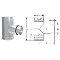 DuraVent PelletVent Pro Adapter Tee w/ Clean-Out Tee Cap - 3PVP-TAD1